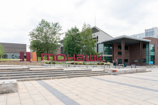 Hamilton, On, Canada - August 22, 2021: Mohawk College in Hamilton, On, Canada. Mohawk College of Applied Arts and Technology is a public college of applied arts and technology.  