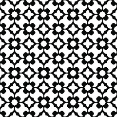  floral seamless pattern background.Geometric ornament for wallpapers and backgrounds. Black and white pattern.