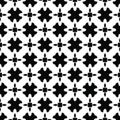  floral seamless pattern background.Geometric ornament for wallpapers and backgrounds. Black and white pattern.