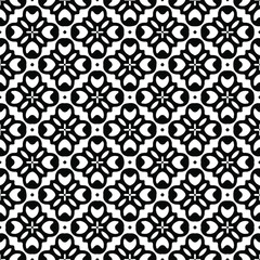  floral seamless pattern background.Geometric ornament for wallpapers and backgrounds. Black and white pattern.