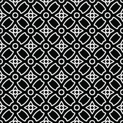  floral seamless pattern background.Geometric ornament for wallpapers and backgrounds. Black and white pattern.