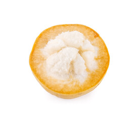 half santol fruit isolated on white background