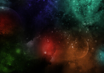 abstract colorful watercolor background with paint smears spash and stripes