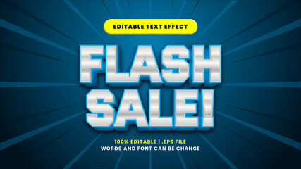 Flash sale editable text effect in modern 3d style