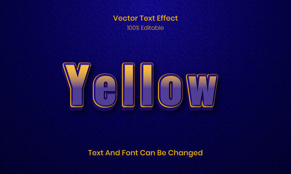 Yellow Editable 3d Text Effect