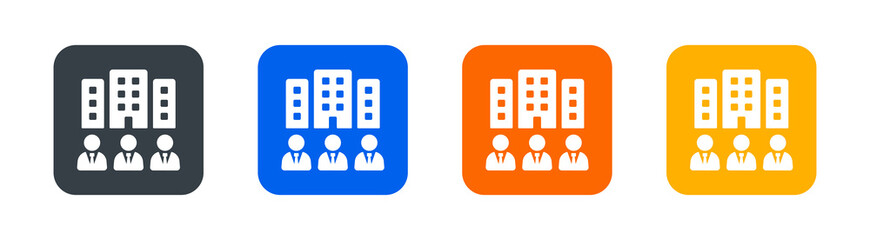 Office employees icon. Company symbol sign