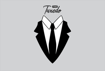 Tuxedo suit vector design illustration. Formal gentleman wear.