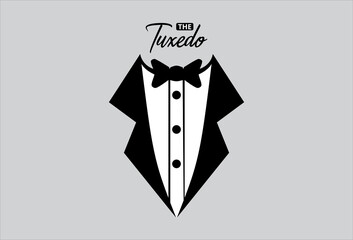 Tuxedo suit vector design illustration. Formal gentleman wear.