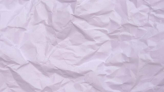 empty crumpled white paper sheet motion loop background