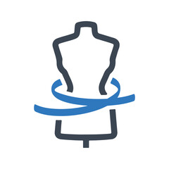 Figure measurement icon. Vector and glyph
