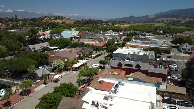 Aerial view of Solvang,California.