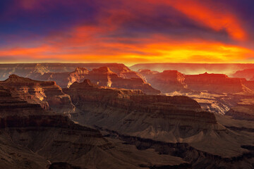 Fototapeta na wymiar Grand Canyon National Park at sunset