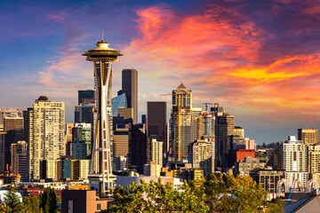 Seattle cityscape and Space Needle