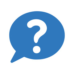 Question bubble icon. Vector and glyph