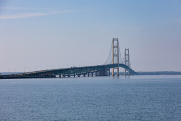 Mackinaw bridge early in the morning