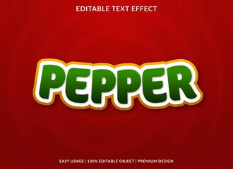 pepper text effect editable template  with abstract style use for business brand and logo