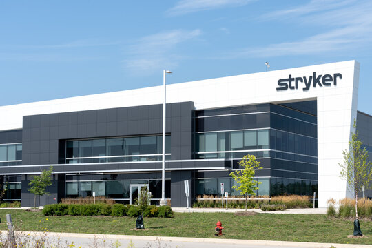 Waterdown, On, Canada - August 22, 2021: Stryker Canada head office in Waterdown, On, Canada. Stryker Corporation is an American multinational medical technologies corporation. 