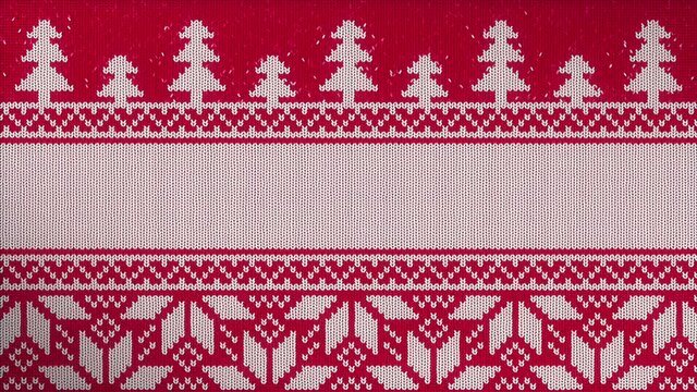 Ugly Christmas sweater moving looping background