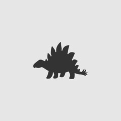Vector Simple Isolated Stegosaurus Icon