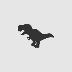 Vector Simple Isolated Tyrannosaurus Rex Icon
