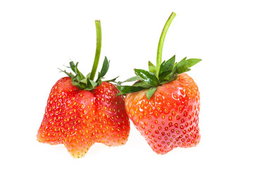Strawberries  on white background.