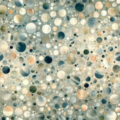 Seamless abstract circle geo pattern surface print. High quality illustration. Gorgeous design of random packed circles filled with tie dye patches. Psychedelic modern floor swatch. Textured material.