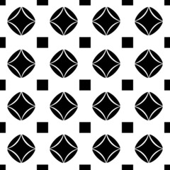 Seamless pattern on black and white background.