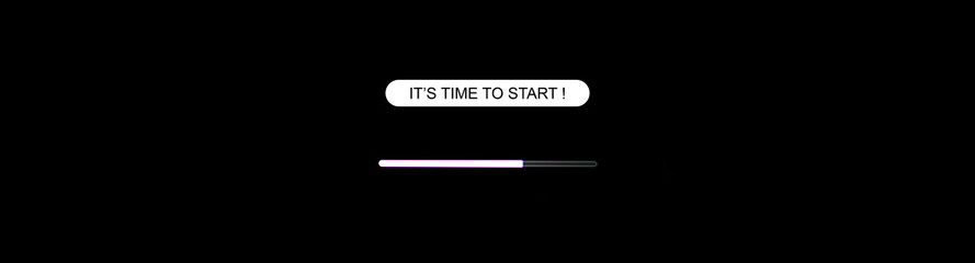 Loading sign on the computer screen, the concept of start.