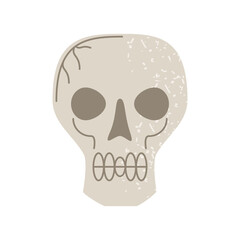 scary skull flat icon