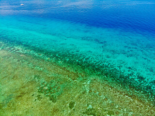 Fototapeta na wymiar フィリピン、セブ、オランゴ島をドローンで撮影した風景 Drone view of Olango Island, Cebu, Philippines. 