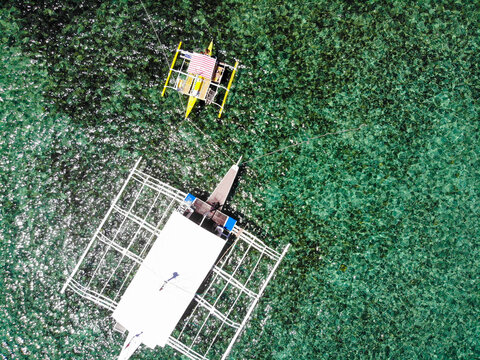 フィリピン、セブ、オランゴ島をドローンで撮影した風景 Drone view of Olango Island, Cebu, Philippines. 