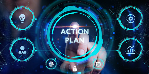 Business, Technology, Internet and network concept. Concept meaning proposed strategy or course of...