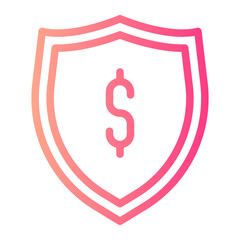 shield money gradient icon