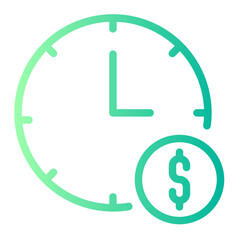 time is money gradient icon