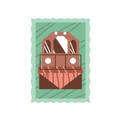 train post stamp