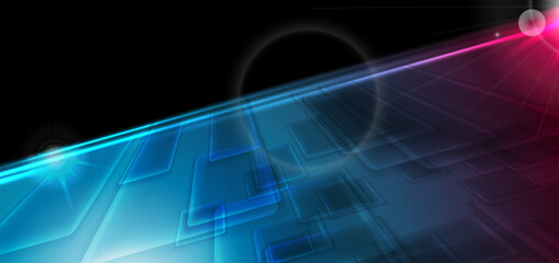 Abstract futuristic technology galaxy background. Vector banner design