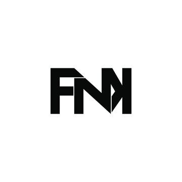 fnk initial letter monogram logo design