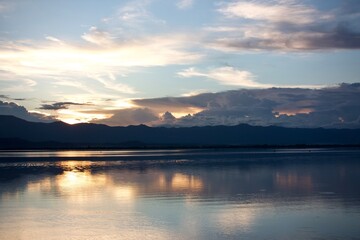 sunrise over the lake