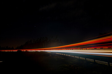 night traffic in the city
