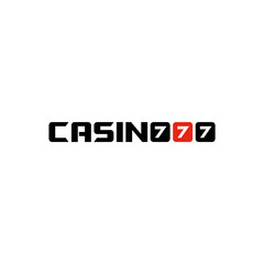 Casino text, business logo design.