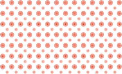背景素材　シンプルな花のパターン柄　オレンジ