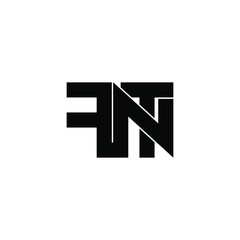 fnt initial letter monogram logo design