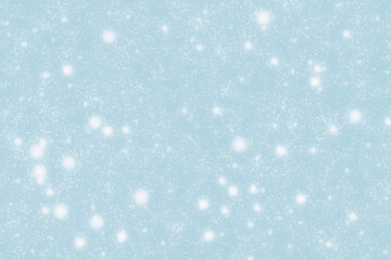 Abstract blue and white snowflakes and snowfalls background.  Photo can be used for Christmas, New Year, Winter season and all celebration backgrounds.  