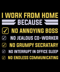 Work from home t-shirt design