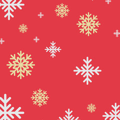 Snowflake pattern in Christmas holiday ,for content online or banner for your website and template, Simple cartoon flat style. illustration Vector EPS 10