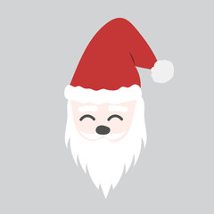 Santa Claus  in Christmas holiday ,for content online or banner for your website and template, Simple cartoon flat style. illustration Vector EPS 10