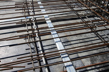 post-tension reinforcement construction building concrete slab pt post tension tensioning