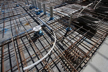 post-tension reinforcement construction building concrete slab pt post tension tensioning