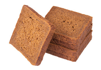Custard bread made of rye and wheat flour isolated on a white background.Fresh pastries on a white background.