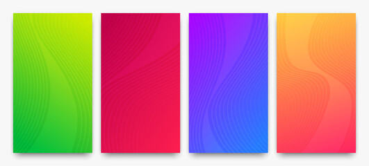 Obraz premium Modern colorful gradient background with lines